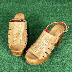 NWOB Free People x Bed Stu Tucson Clogs‎ Womens 9 Missing One Heel Bar Buckle